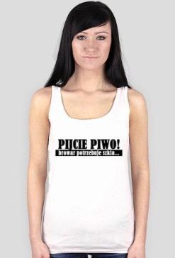 pijcie piwo - podkoszulek biały