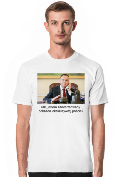 Andrzej Duda telefon - koszulka męska