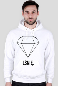 Lśnię (bluza z kapturem biała)