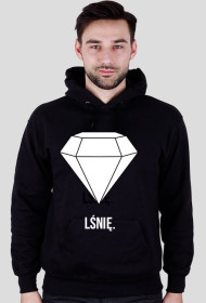 Lśnię (bluza czarna z kapturem)