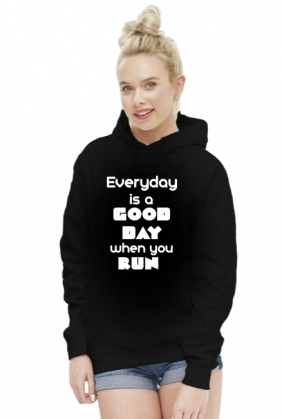 Bluza damska z kapturem-when you run