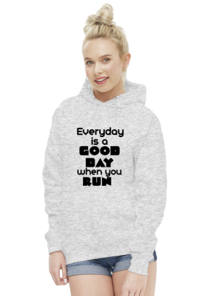 Bluza damska z kapturem-when you run