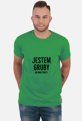 Jestem gruby bo mnie stać śmieszna koszulka 01