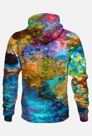 ABSTRACT bluza z kapturem tupu full print