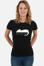 Równanie Schrödingera. T-shirt damski, ciemne tło