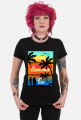 Sun Summer Fun - Czarny damski tshirt