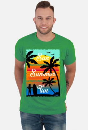 Sun Summer Fun - Męska koszulka kolor