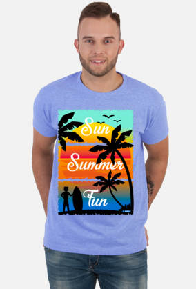 Sun Summer Fun - Męska koszulka kolor
