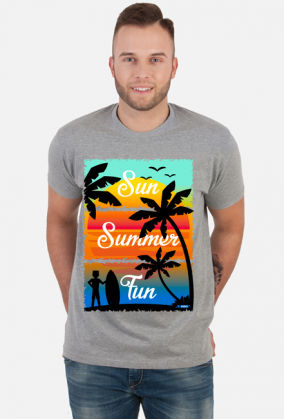 Sun Summer Fun - Męska koszulka kolor