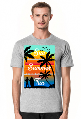 Sun Summer Fun - Męska koszulka kolor