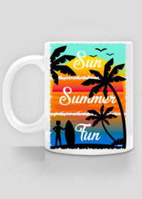 Sun Summer Fun - Biały kubek