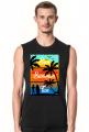 Sun Summer Fun - Męska koszulka czarna bez rękawów