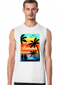 Sun Summer Fun - Męska koszulka bez rękawów