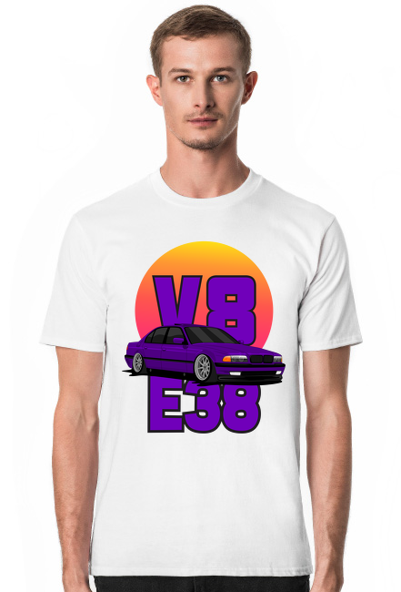 BMW E38 V8 - T-shirt męski