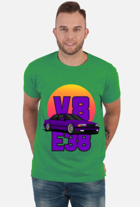 BMW E38 V8 - T-shirt męski