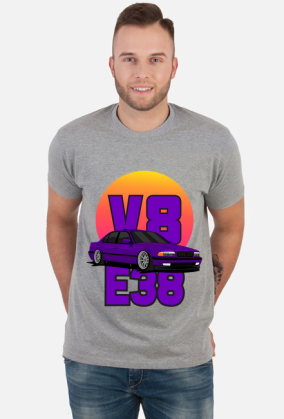 BMW E38 V8 - T-shirt męski