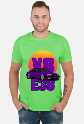 BMW E38 V8 - T-shirt męski