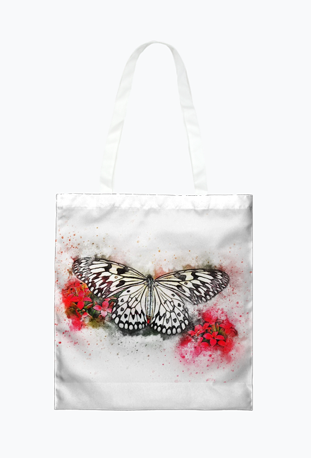 Motyl kwiaty torba na zakupy