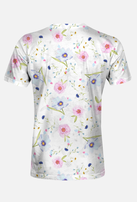 Kwiaty pudrowe koszulka męska FP
