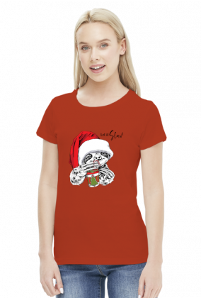 koszulka świąteczna z leniwcem - let it slow