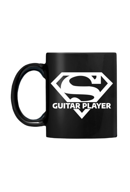 Czarny kubek super guitar player - super gitarzysta