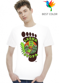Leśna Stopa - Męska koszulka biała