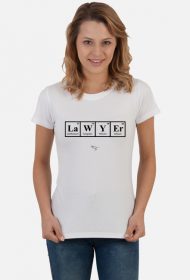 Pierwiastki Lawyer - T-shirt damski biały