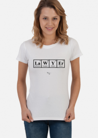 Pierwiastki Lawyer - T-shirt damski biały