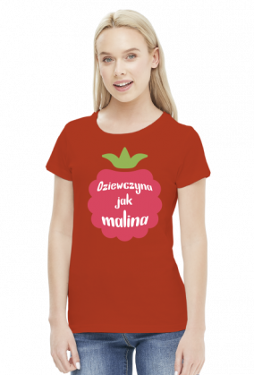 T-shirt dziewczyna jak malina