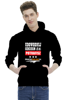Bluza Czarna Męska PracujOnline24