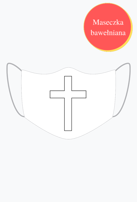 KRZYŻ ŁACIŃSKI - maseczka chrześcijańska