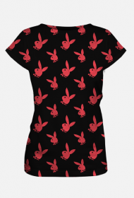 koszulka w różowe króliczki playboya