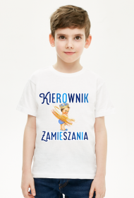 Koszulka kierownik zamieszania dla chłopca biały kolor