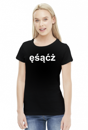 ęśąćż - koszulka damska z wiadomością testową banku