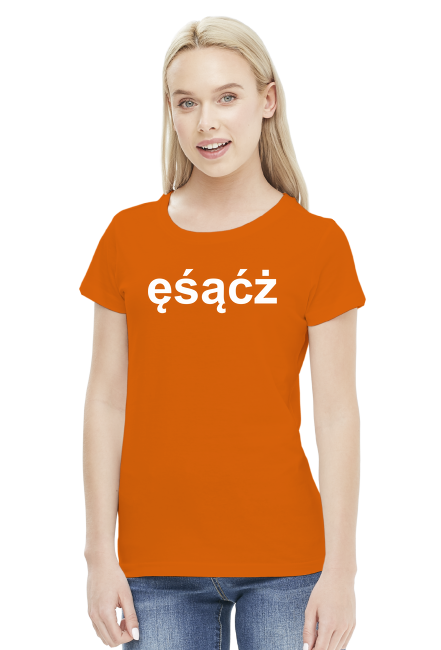 ęśąćż - koszulka damska z wiadomością testową banku