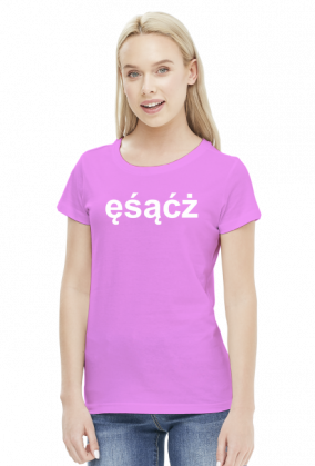 ęśąćż - koszulka damska z wiadomością testową banku