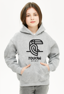 szara bluza z tukanem