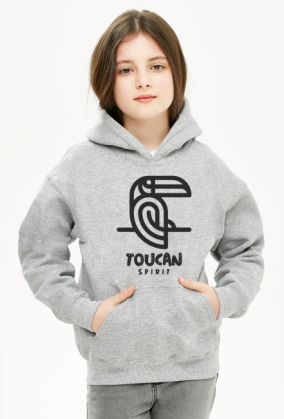 szara bluza z tukanem