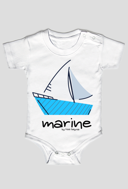 Body chłopięce, białe - MARINE by Visit Gdynia