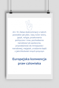 art. 14 - EKPC, zakaz dyskryminacji, plakat