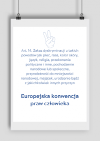 art. 14 - EKPC, zakaz dyskryminacji, plakat
