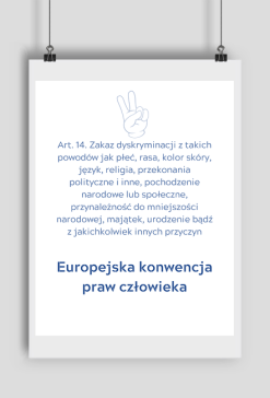 art. 14 - EKPC, zakaz dyskryminacji, plakat