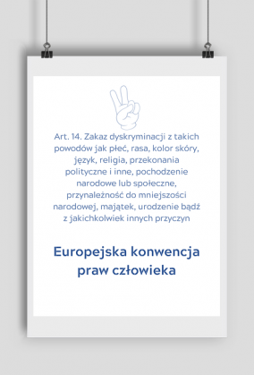 art. 14 - EKPC, zakaz dyskryminacji, plakat