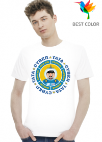 Cyber Tata - Koszulka męska biała dla taty