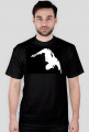 White shadow Zed on black T-shirt