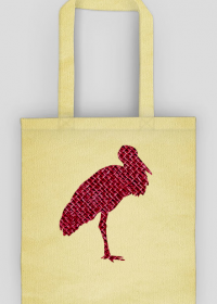 Ekologiczna torba na zakupy- Czerwony bocian