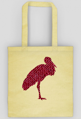 Ekologiczna torba na zakupy- Czerwony bocian