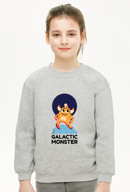 Bluza dziewczęca bez kaptura Galactic Monster