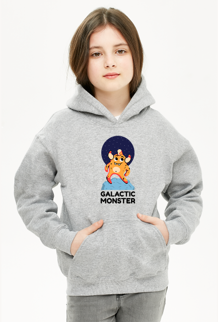 Bluza dziewczęca z kapturem Galactic Monster