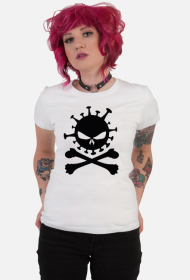 T-shirt Damski Virus Crossbones